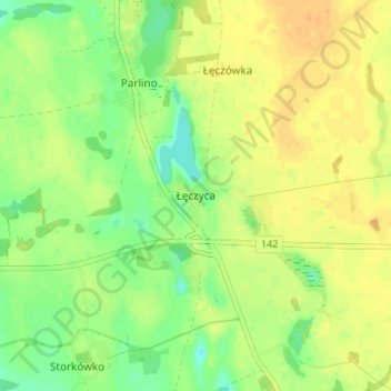 Topografische Karte Lenz, Höhe, Relief