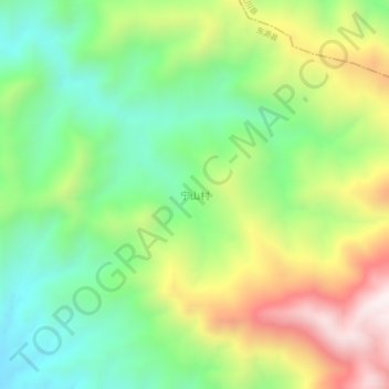 Topografische Karte 宁山村, Höhe, Relief