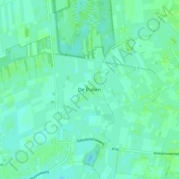 Topografische Karte De Pollen, Höhe, Relief