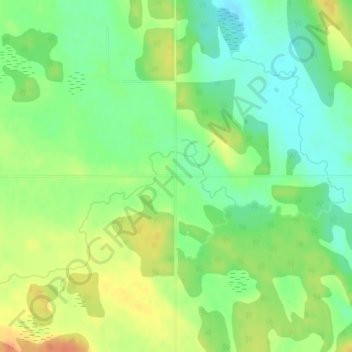 Topografische Karte Kevisville, Höhe, Relief