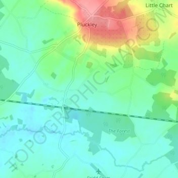 Topografische Karte Stone Abbage, Höhe, Relief