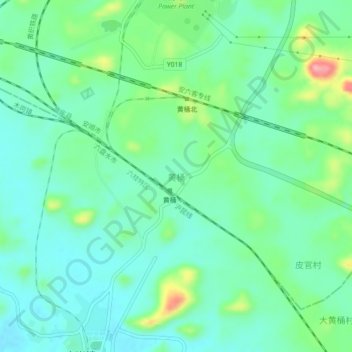 Topografische Karte 黄桶, Höhe, Relief