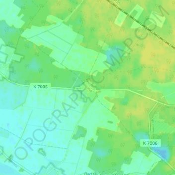 Topografische Karte Roddan, Höhe, Relief