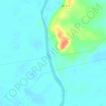Topografische Karte White Cliffs Public Use Area, Höhe, Relief