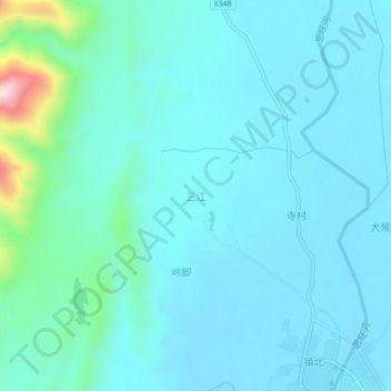 Topografische Karte 三江, Höhe, Relief