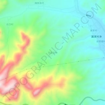 Topografische Karte 马庄沟村, Höhe, Relief
