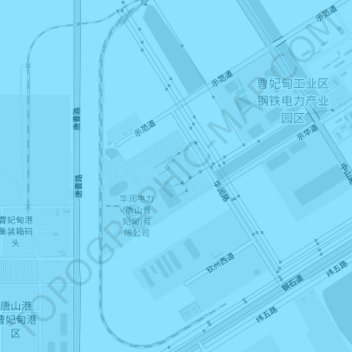 Topografische Karte 曹妃甸, Höhe, Relief
