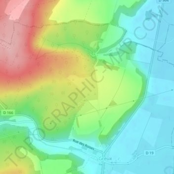 Topografische Karte Arranges, Höhe, Relief