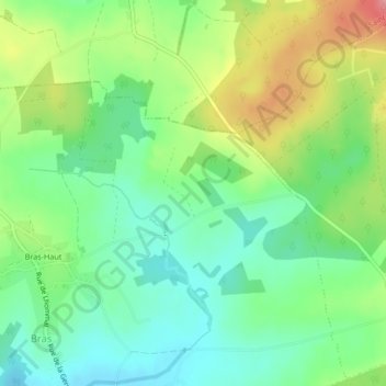 Topografische Karte Trou des Renards, Höhe, Relief