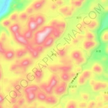 Topografische Karte 者隆, Höhe, Relief