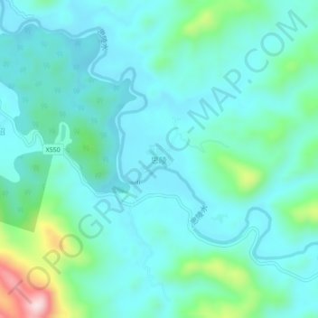 Topografische Karte 思陵, Höhe, Relief