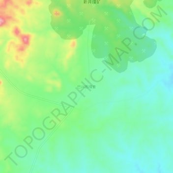 Topografische Karte 巴兴图嘎查, Höhe, Relief
