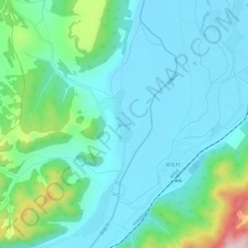 Topografische Karte 安山村, Höhe, Relief