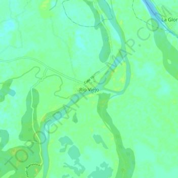 Topografische Karte Río Viejo, Höhe, Relief