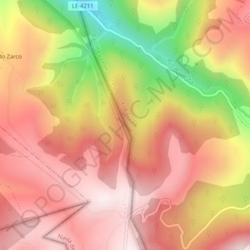 Topografische Karte Colao, Höhe, Relief