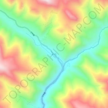 Topografische Karte 布托村, Höhe, Relief