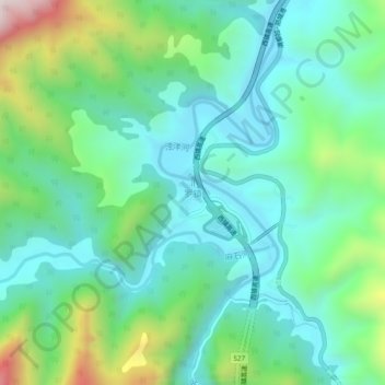 Topografische Karte 罗镇, Höhe, Relief