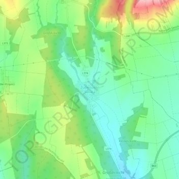Topografische Karte Zuberbach, Höhe, Relief
