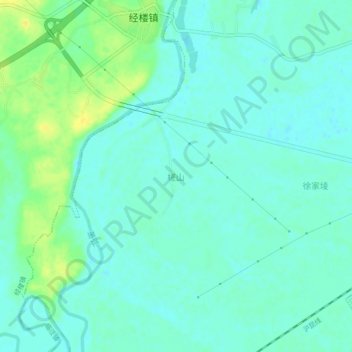 Topografische Karte 槎山, Höhe, Relief