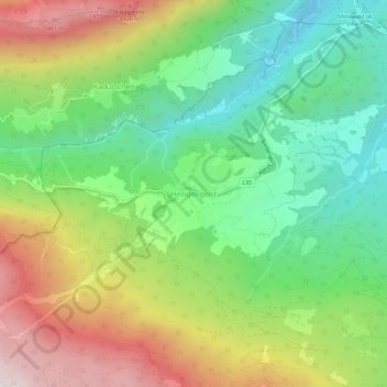Topografische Karte Heiligengeist, Höhe, Relief