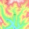 Topografische Karte 山棱岗乡, Höhe, Relief