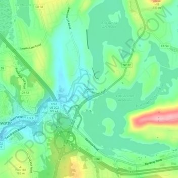 Topografische Karte Sodom, Höhe, Relief