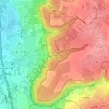 Topografische Karte Henkeput, Höhe, Relief