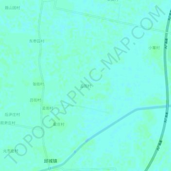 Topografische Karte 孟固村, Höhe, Relief