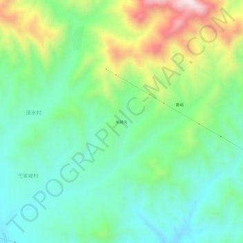 Topografische Karte 羊房沟, Höhe, Relief