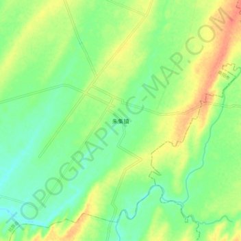 Topografische Karte 朱集镇, Höhe, Relief