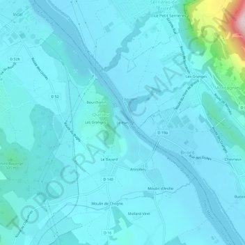 Topografische Karte Le Port, Höhe, Relief