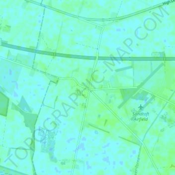 Topografische Karte Sandtoft, Höhe, Relief