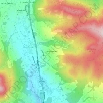 Topografische Karte Gessenschwandt, Höhe, Relief