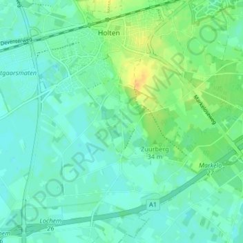 Topografische Karte Beuseberg, Höhe, Relief