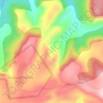 Topografische Karte El Mirón, Höhe, Relief