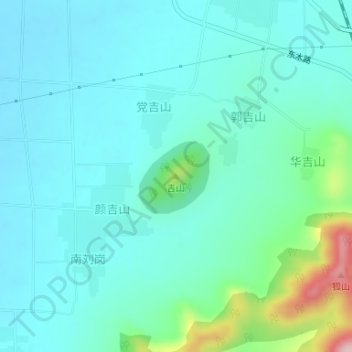 Topografische Karte 吉山, Höhe, Relief