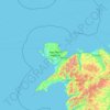Topografische Karte Isle of Anglesey, Höhe, Relief