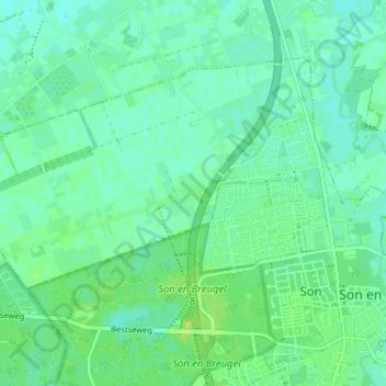 Topografische Karte Sonniuswijk, Höhe, Relief