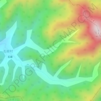 Topografische Karte 东长沟, Höhe, Relief
