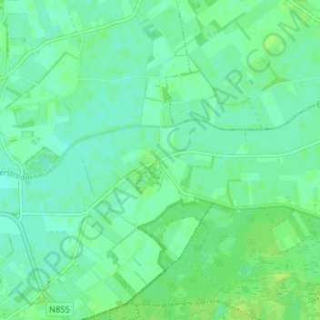 Topografische Karte Lheebroek, Höhe, Relief