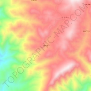 Topografische Karte 前湾村, Höhe, Relief