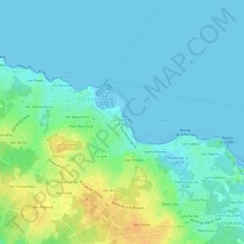 Topografische Karte La Croix du Port, Höhe, Relief