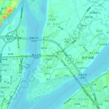 Topografische Karte 宋村, Höhe, Relief