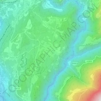Topografische Karte Natz, Höhe, Relief