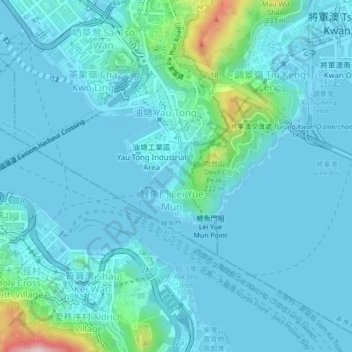Topografische Karte 安里西村, Höhe, Relief