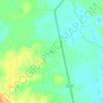 Topografische Karte Ivan, Höhe, Relief