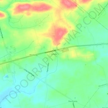 Topografische Karte Schofer, Höhe, Relief