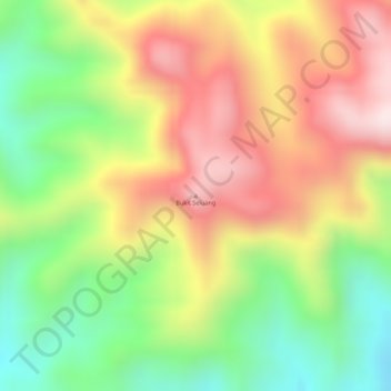 Topografische Karte Bukit Seluang, Höhe, Relief