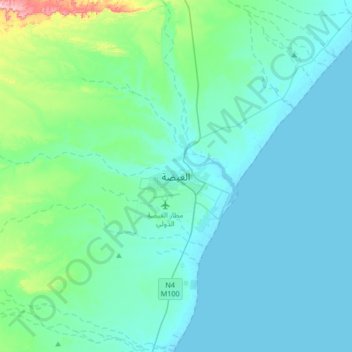 Topografische Karte Al Ghaydah, Höhe, Relief