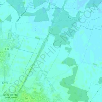 Topografische Karte Unterfeld, Höhe, Relief